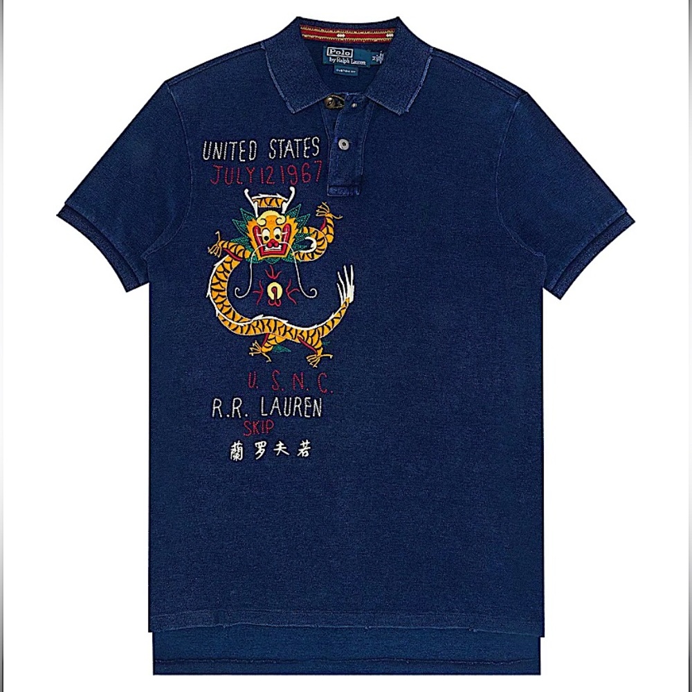POLO Ralph Lauren Polo Shirt with embroidery navy SZ L